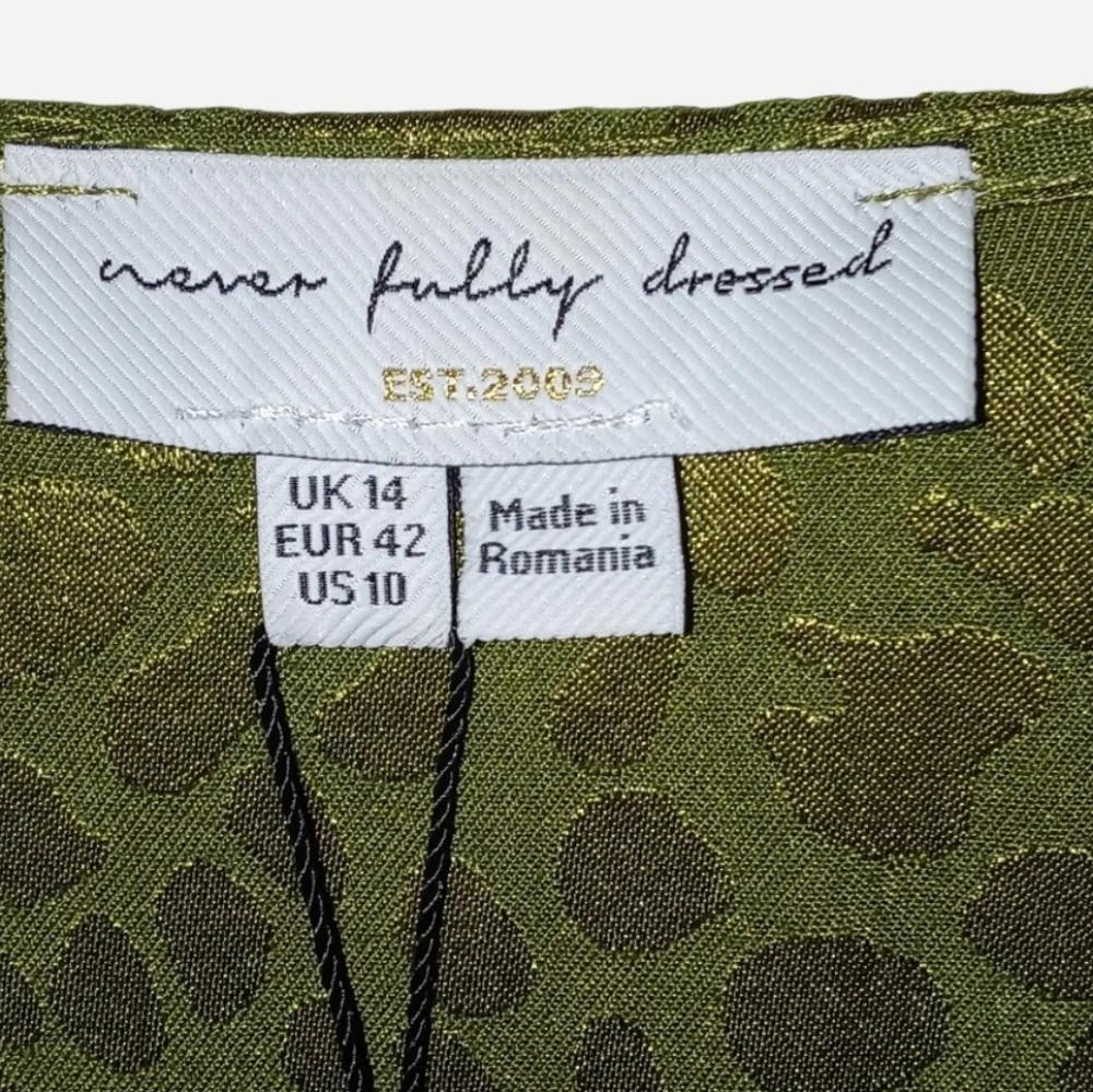 Never Fully Dressed Green Jacquard Harmony Dress - Picture 2 of 4